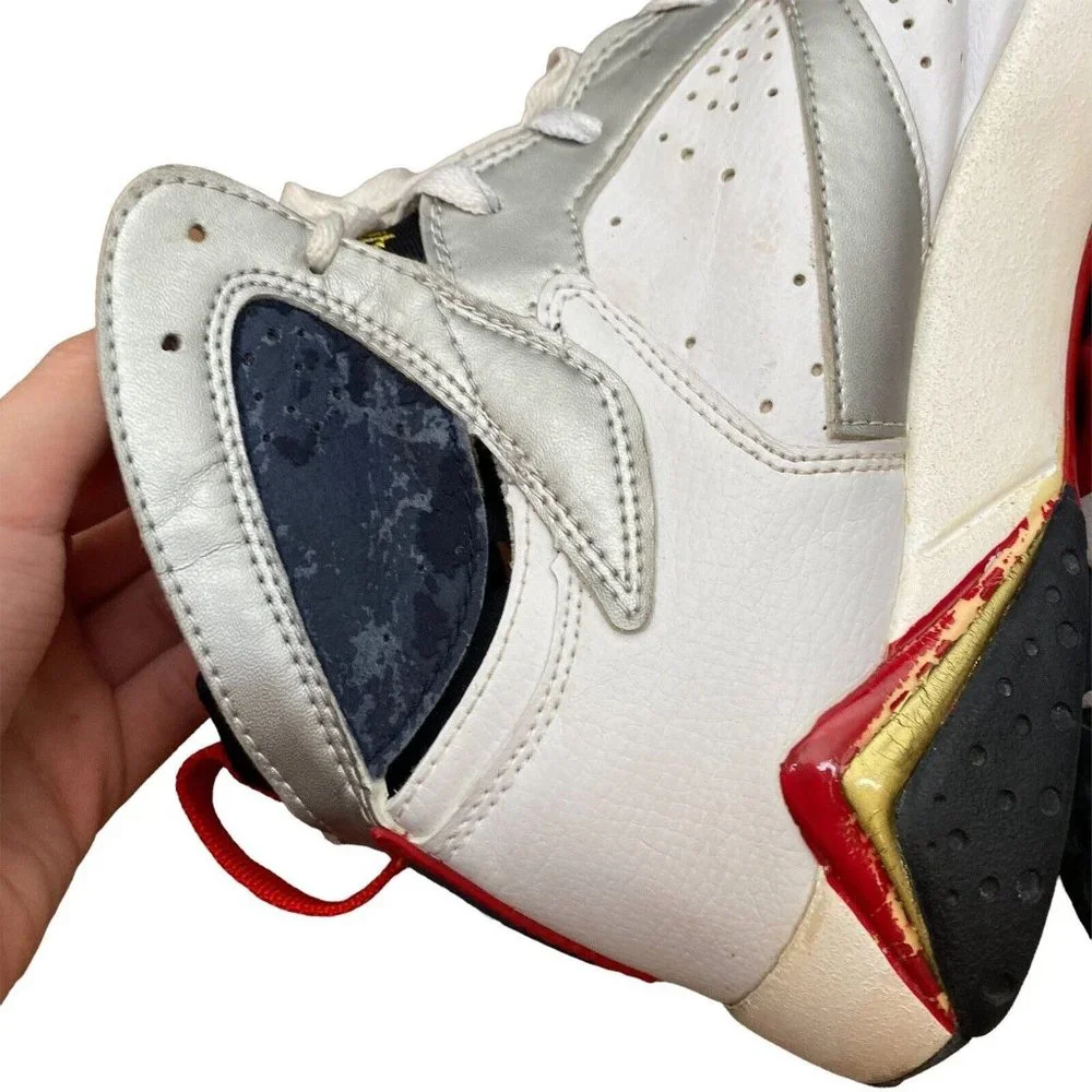 Men's Size US 11.5 - Jordan 7 Retro Olympic‎ 2004 White Gray Black Red